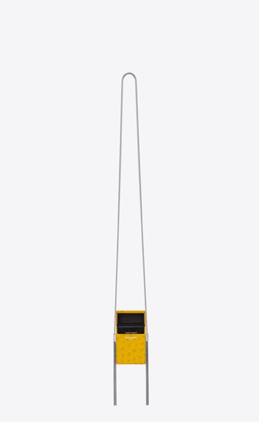 Smoking box in pelle lucida effetto struzzo